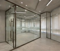 Glazed partition detail